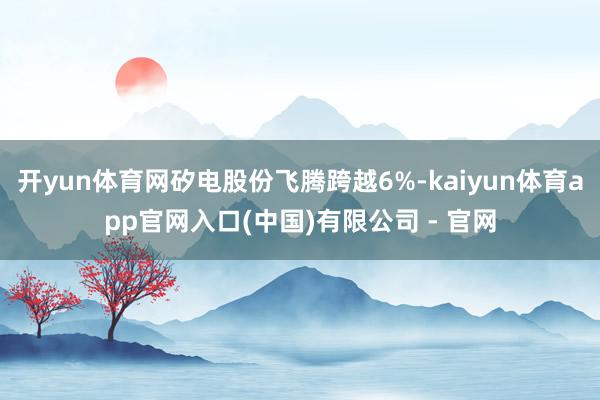 开yun体育网矽电股份飞腾跨越6%-kaiyun体育app官网入口(中国)有限公司 - 官网